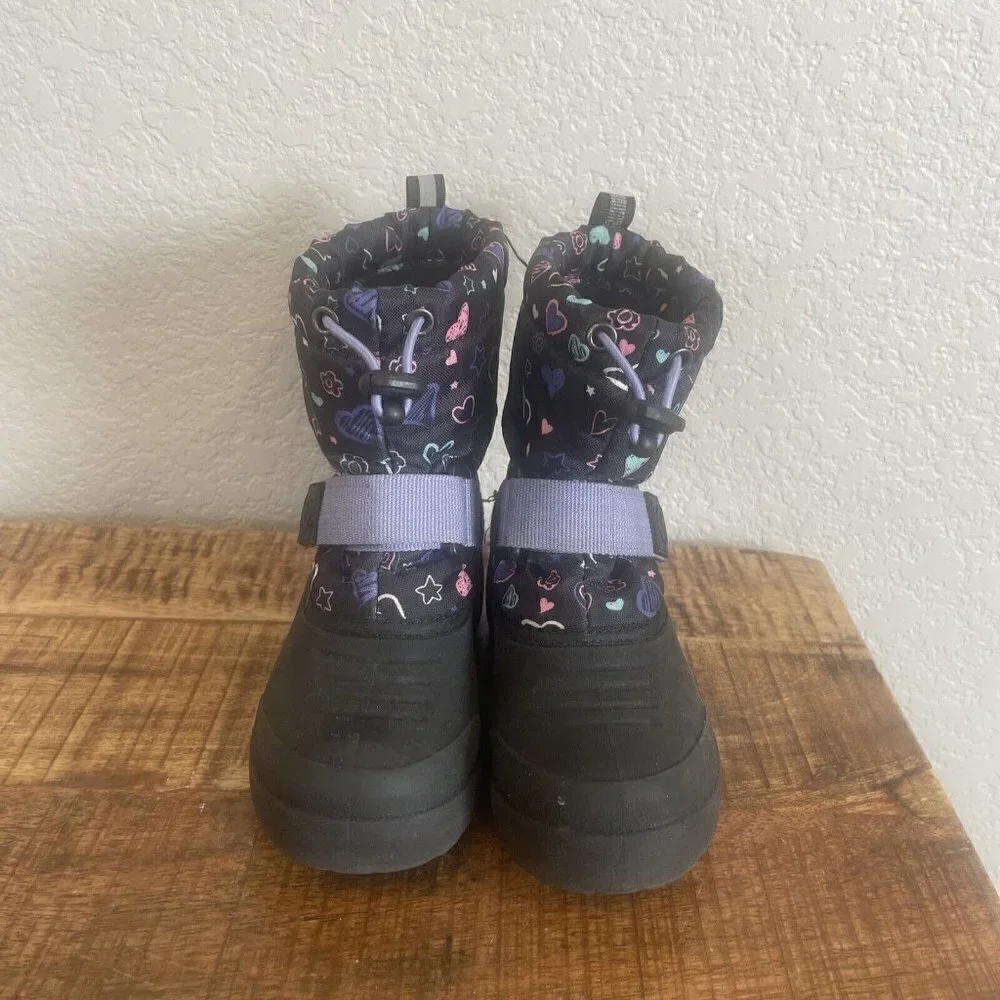 Northside Frosty Polar Fur Lined Boots 3M Thinsulate Toddler Sz 10 Black purple